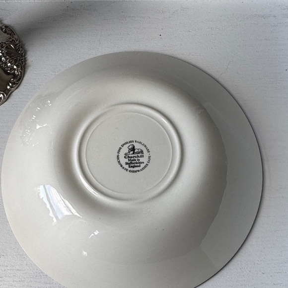 4 CHURCHILL England Blue and White Porcelain Dinner Plate - Picture 2 of 6